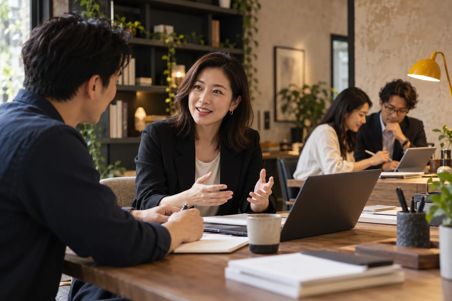 公司團隊一齊協調工作同照顧客戶