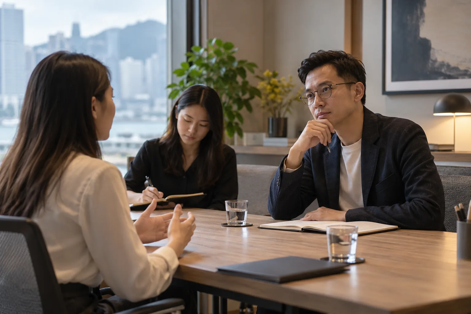 招聘顧問專心聽候選人講經驗